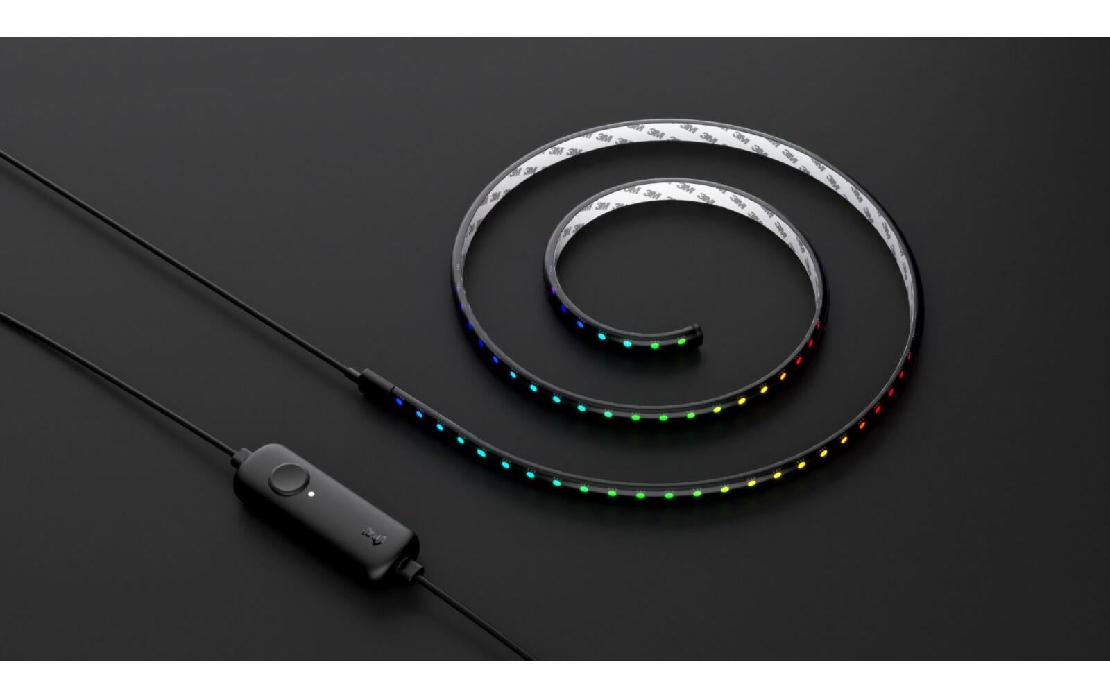 Twinkly LED-Strip – Starterset, 1,5 m, 540 lm, 24 W, RGB, BT, für HomeKit, schwarz