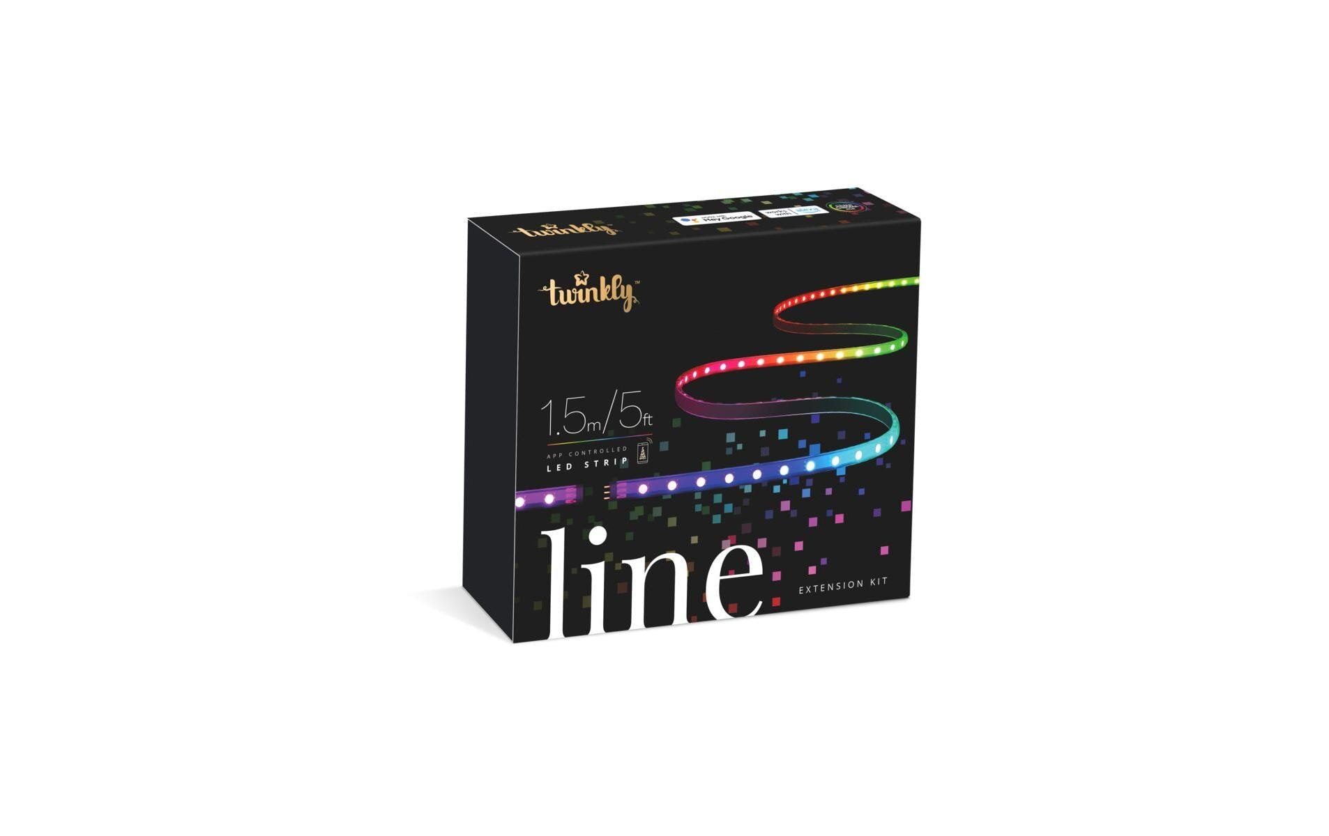 Twinkly LED-Strip 1,5 m – Erweiterung, RGB, WLAN/Bluetooth – für Twinkly Line – IP20 – 1 Stk. – Schwarz