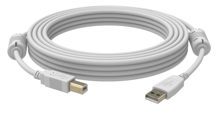 Vision USB-A auf USB-B Kabel – USB 2.0 (480 Mbit/s) – 5 m – Weiss