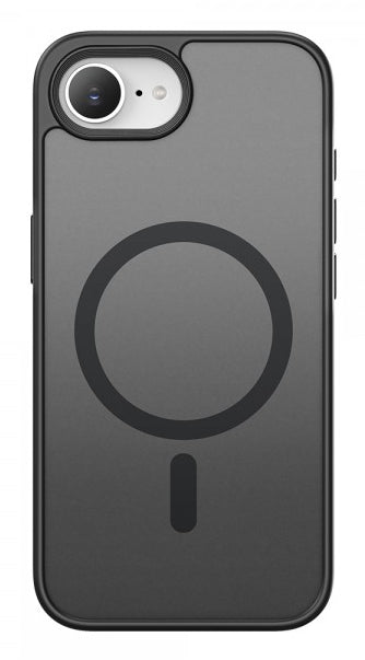 nevox StyleShell Invisio MS Backcover – für Apple iPhone 16e, MagSafe, PU+TPU, schwarz, schmutzabweisend