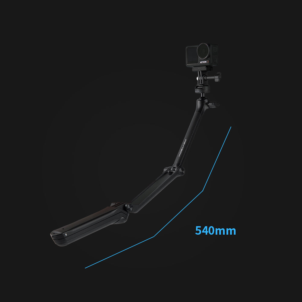 PGYTECH MantisPod Z Mini-Stativ – 3 Beine, Traglast 1 kg, Aluminium/Nylon – für Action-Kameras – Schwarz