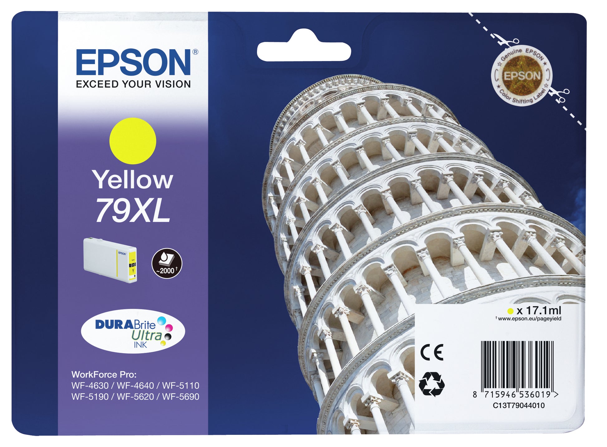 Epson Tintenpatrone 79XL, Gelb, XL, 2'000 Seiten
