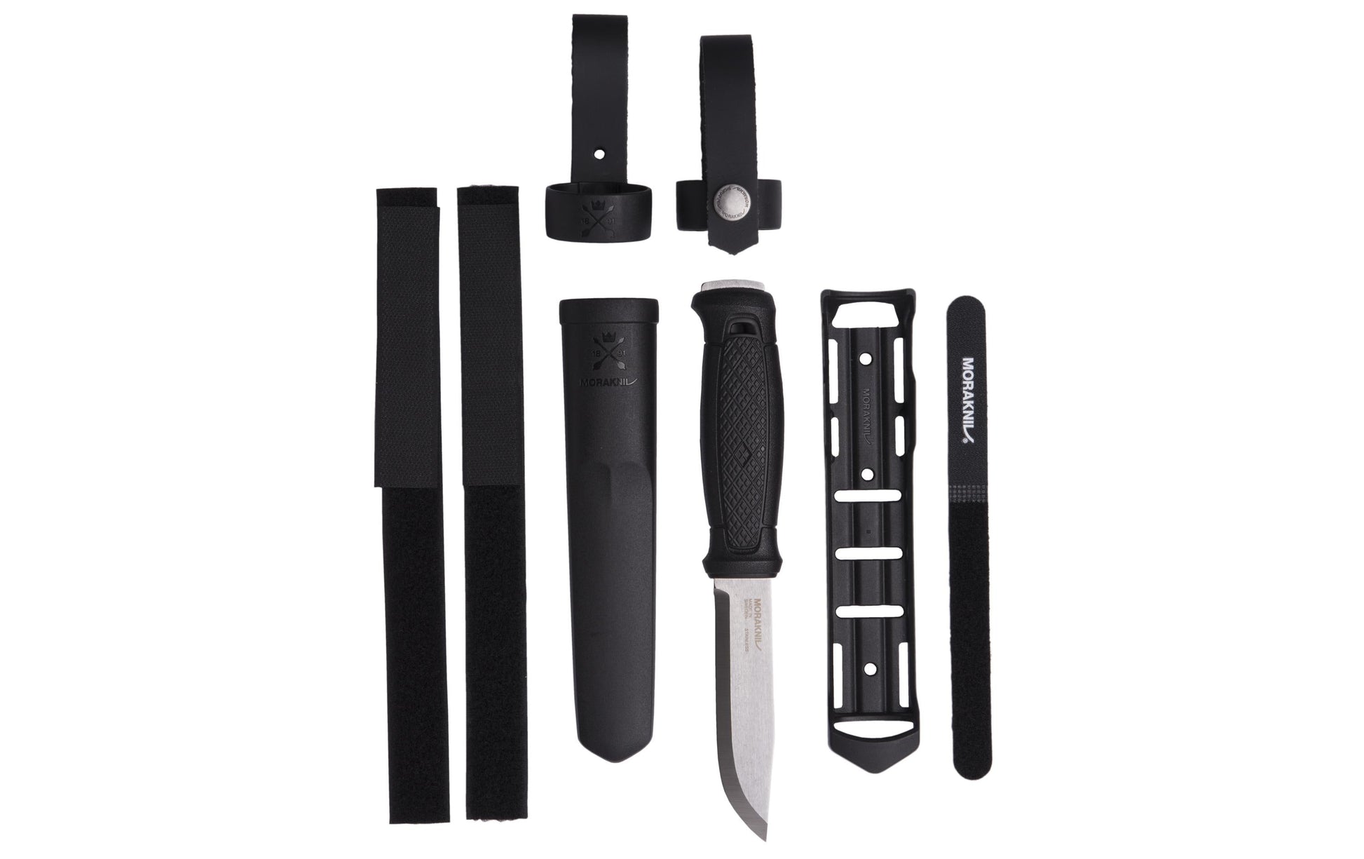Morakniv Garberg Multi-Mount (S) – Outdoormesser 109 mm, Klinge aus Edelstahl, MOLLE-kompatibel, schwarz