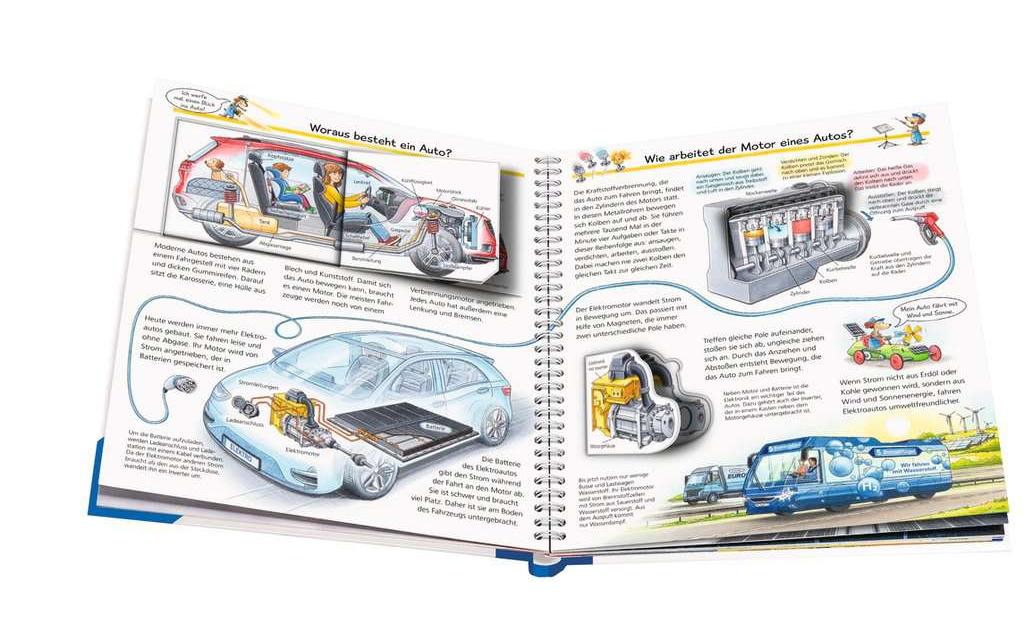 Ravensburger Buch – Wieso? Weshalb? Warum? – Wir entdecken Autos, Spiralbindung, 16 Seiten, 4–7 Jahre