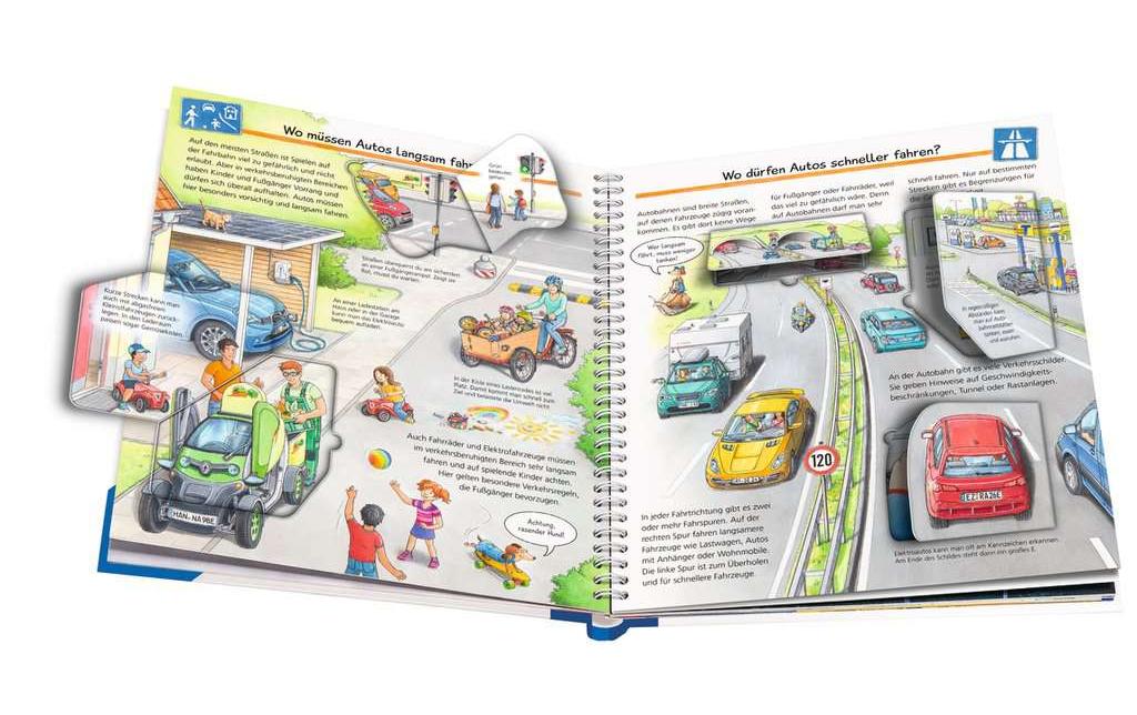 Ravensburger Buch – Wieso? Weshalb? Warum? – Wir entdecken Autos, Spiralbindung, 16 Seiten, 4–7 Jahre