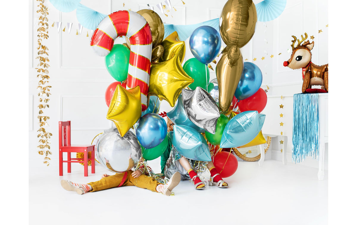 PartyDeco Folienballon Rentier – Braun – 50 × 60 cm – 1 Stk