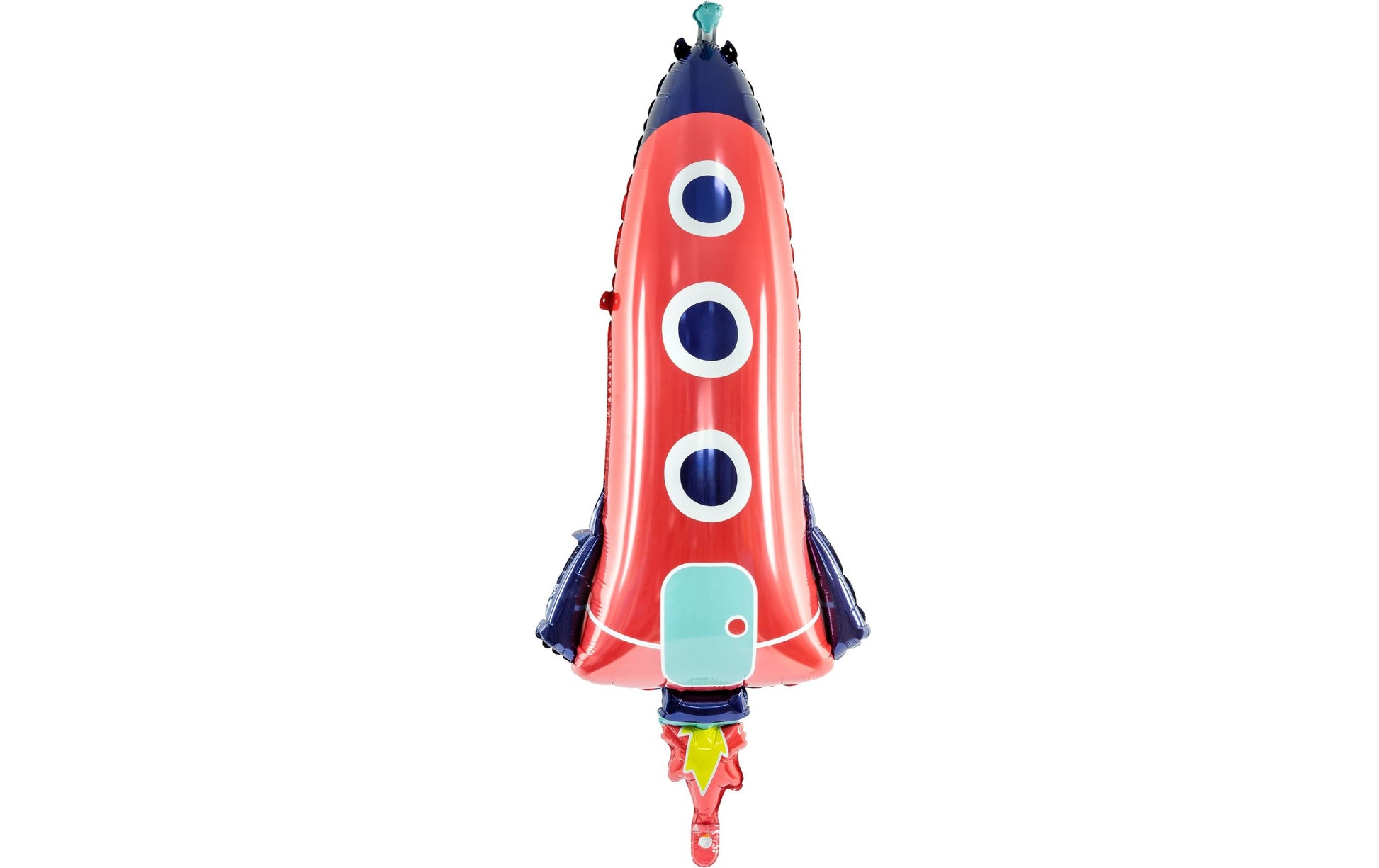PartyDeco Folienballon Rakete – mehrfarbig – 44 × 115 cm – Folie – 1 Stk