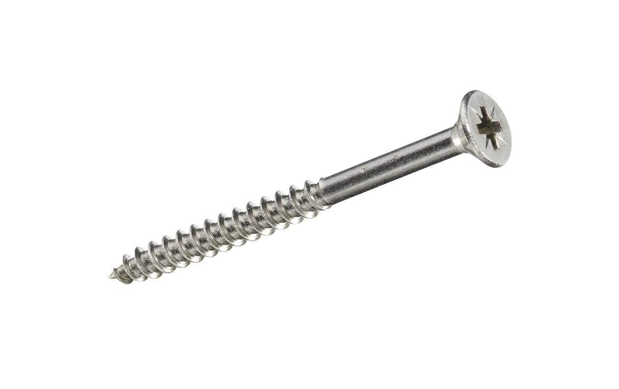 Ftm Krafter Spanplattenschrauben – Ø 5 × 80 mm, Senkkopf Pozidriv, Edelstahl, 4 Stk.