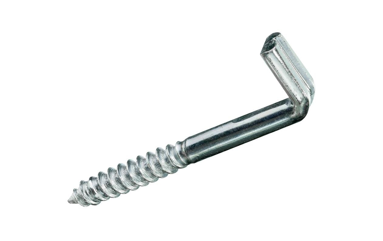 Ftm Krafter Schraubhaken – Ø 5,2 × 50 mm, Schlitz, Stahl, verzinkt, 4 Stk.