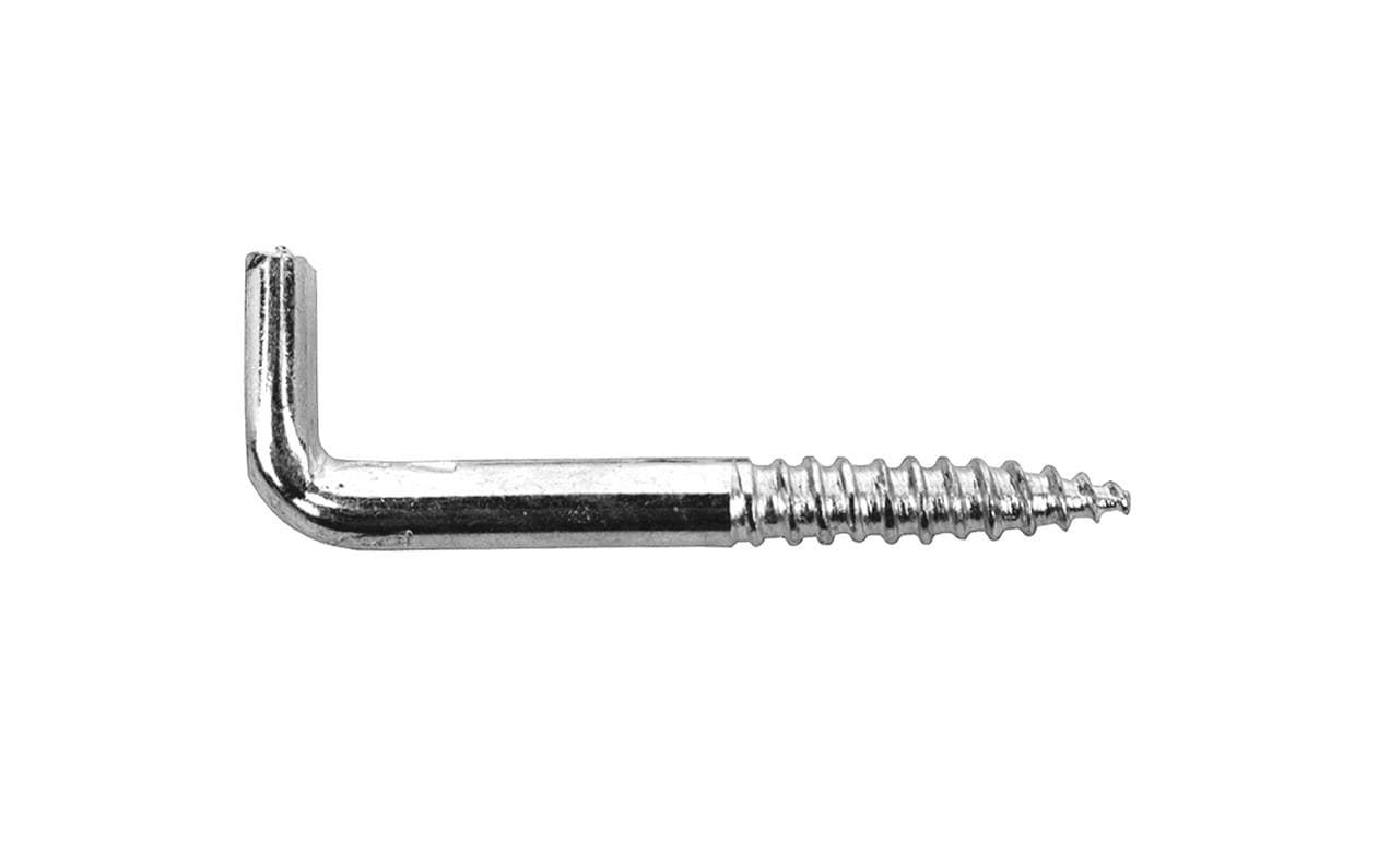 Ftm Krafter Schraubhaken – Ø 5,8 × 65 mm, Hakenkopf, Schlitz, Teilgewinde, Stahl, verzinkt, 4 Stk.