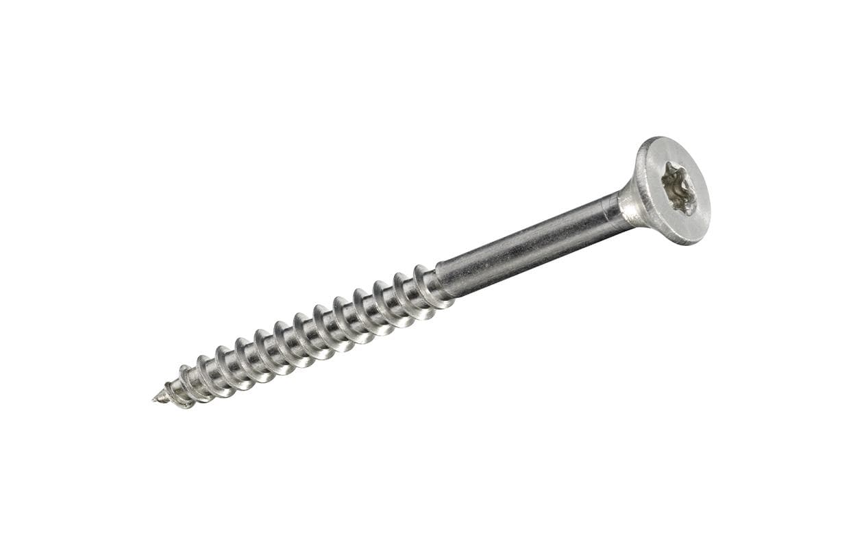 Ftm Spanplattenschrauben – Ø 5 × 100 mm, Senkkopf, Torx, Teilgewinde, Edelstahl, 2 Stk.