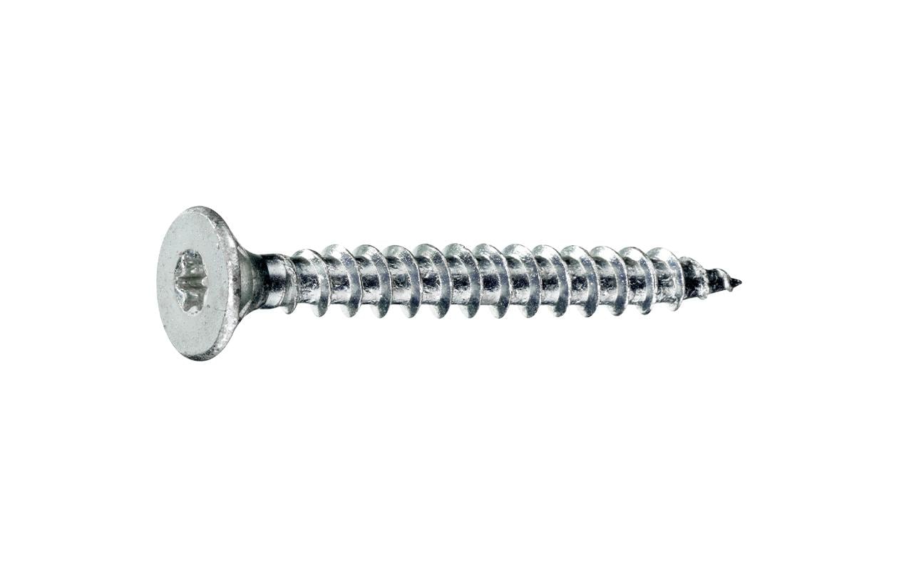 Ftm Krafter HS SPS Spanplattenschrauben – Ø 3 × 30 mm, Senkkopf Torx, Vollgewinde, Stahl, verzinkt, Blau, 20 Stk.