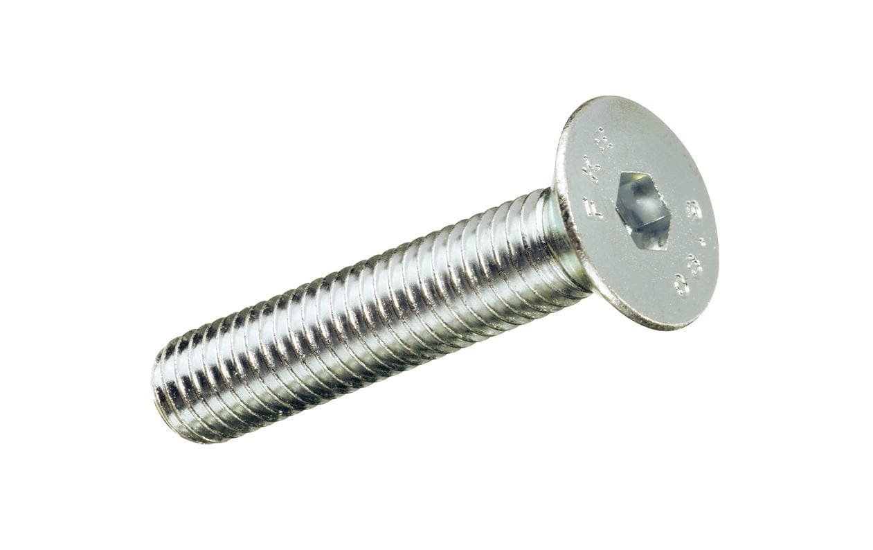 Ftm Krafter Schrauben M4 – Senkkopf Innensechskant, 40 mm, Stahl, blau verzinkt, 6 Stk.