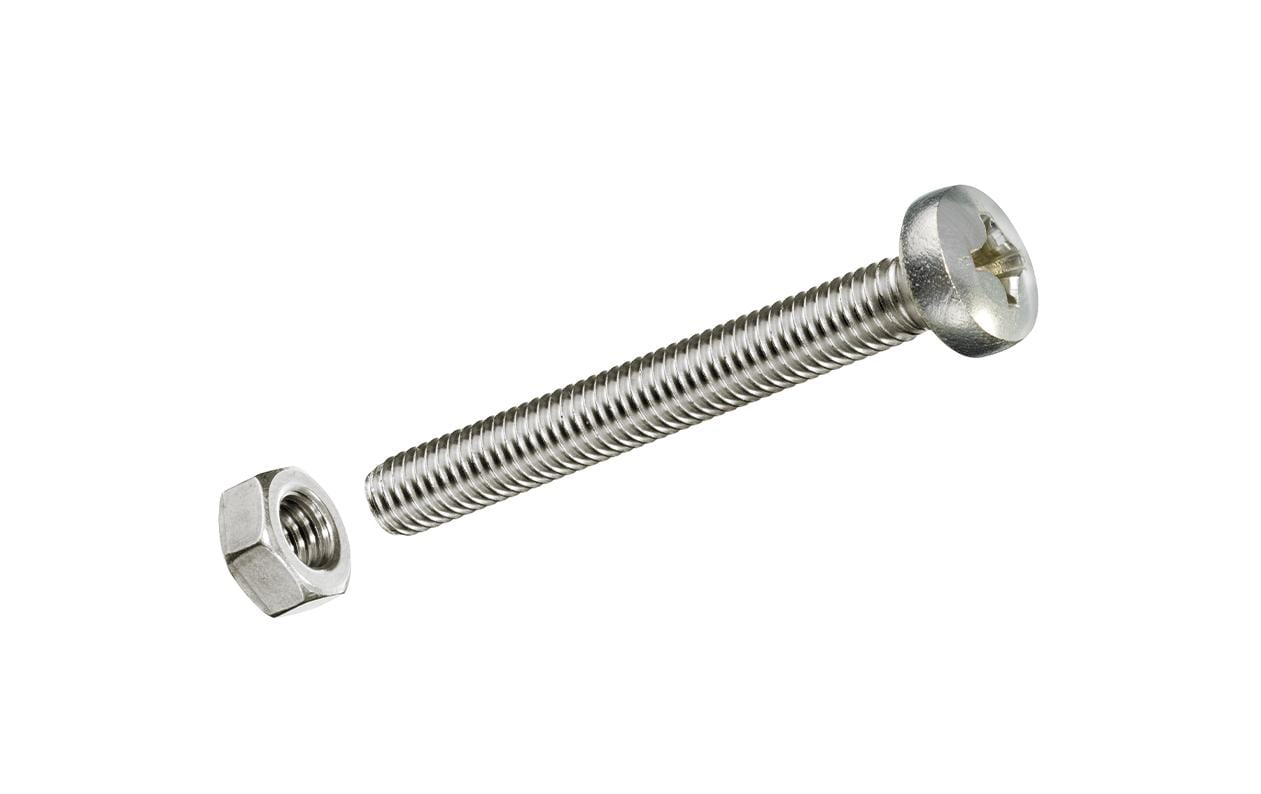 Ftm Krafter Schrauben M4 – Linsenkopf Phillips (PH), 30 mm, Edelstahl, 6 Stk.