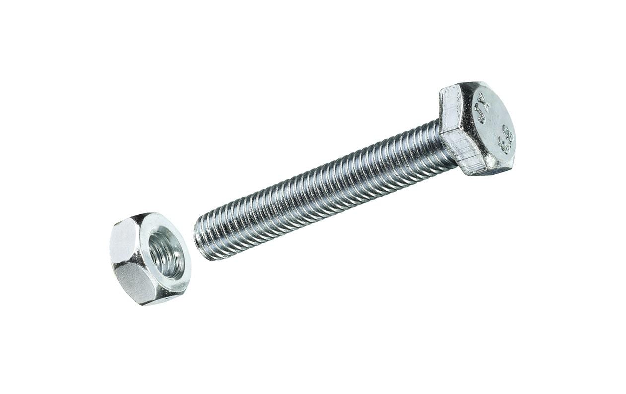 Ftm Schrauben M8 – Sechskantkopf, Aussensechskant, 20 mm, Stahl, verzinkt, Blau, 4 Stk.