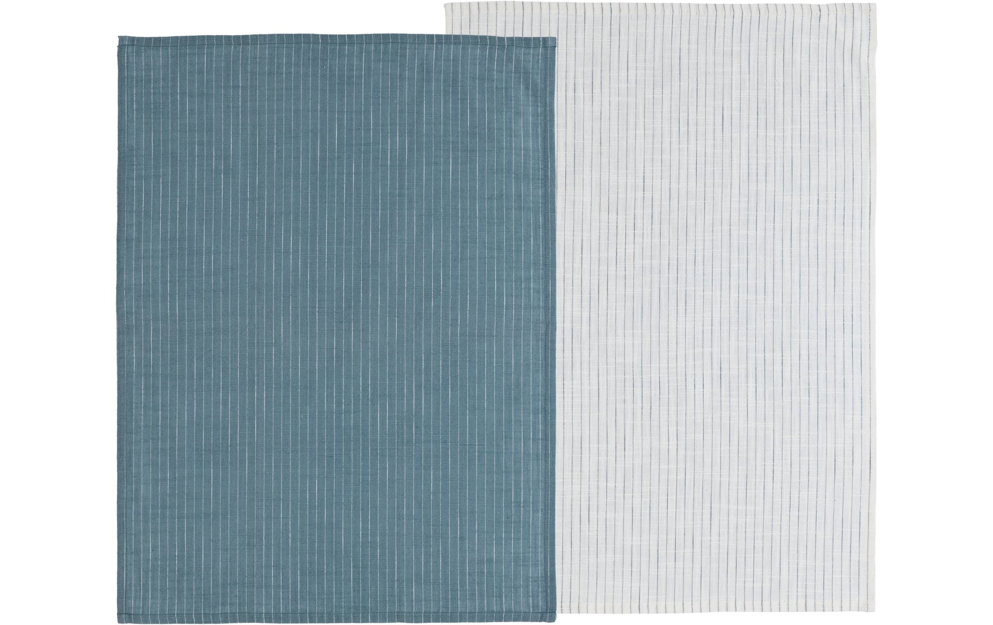 Södahl Geschirrtuch – 50 × 70 cm, Blau/Weiss, Baumwolle, 2er-Set