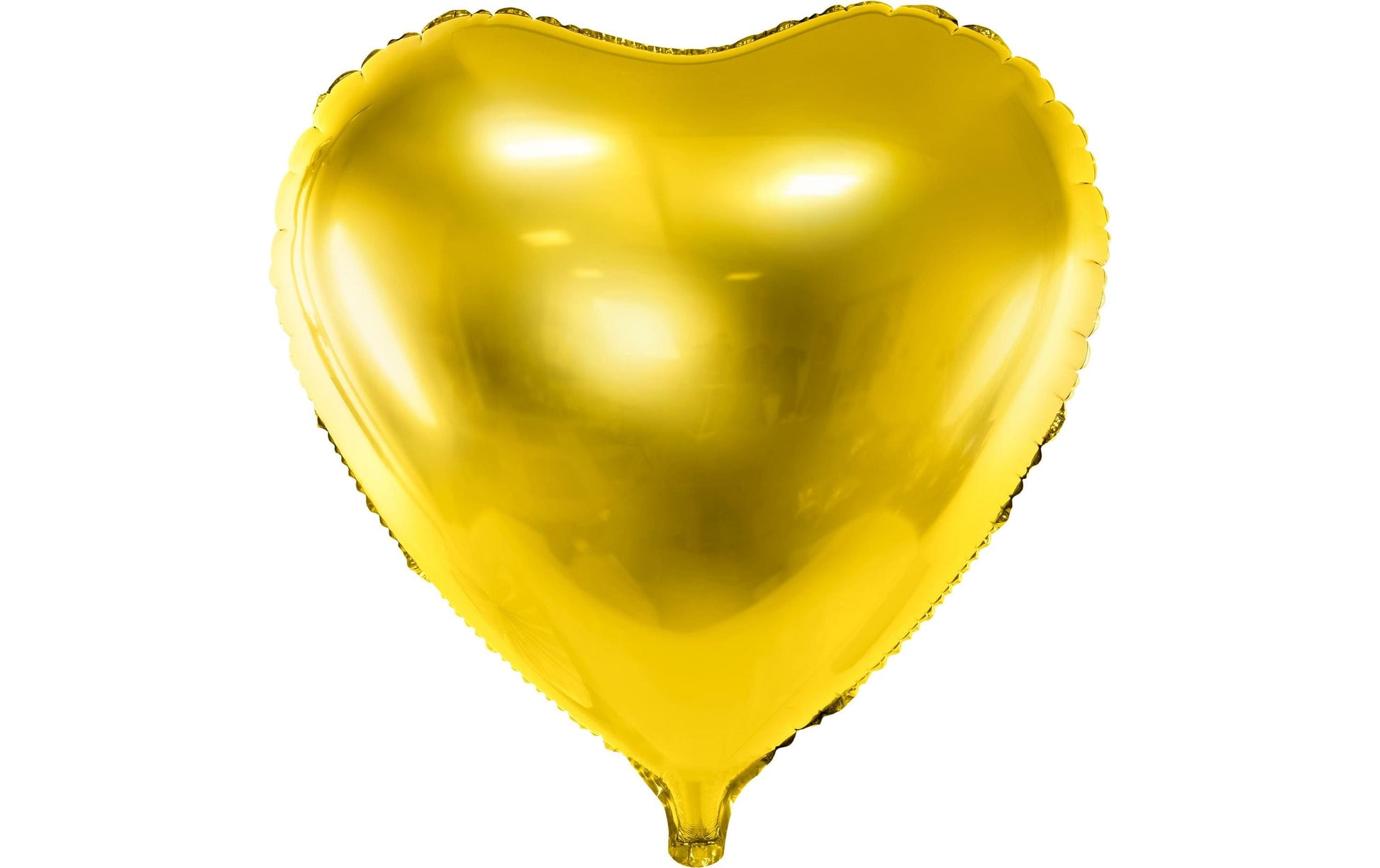 PartyDeco Folienballon Herz – Gold – Ø 61 cm – Folie – 1 Stk – mit Helium befüllbar