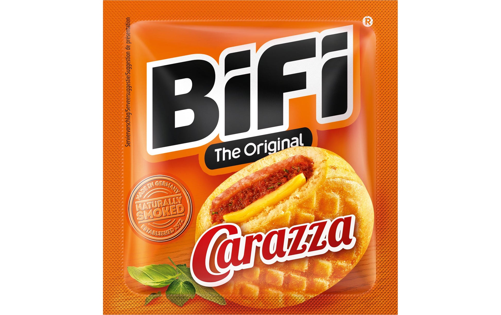 Bifi Carazza Gefülltes Weizengebäck – Salami, Käse & Tomate, 30 × 40 g (1,2 kg)