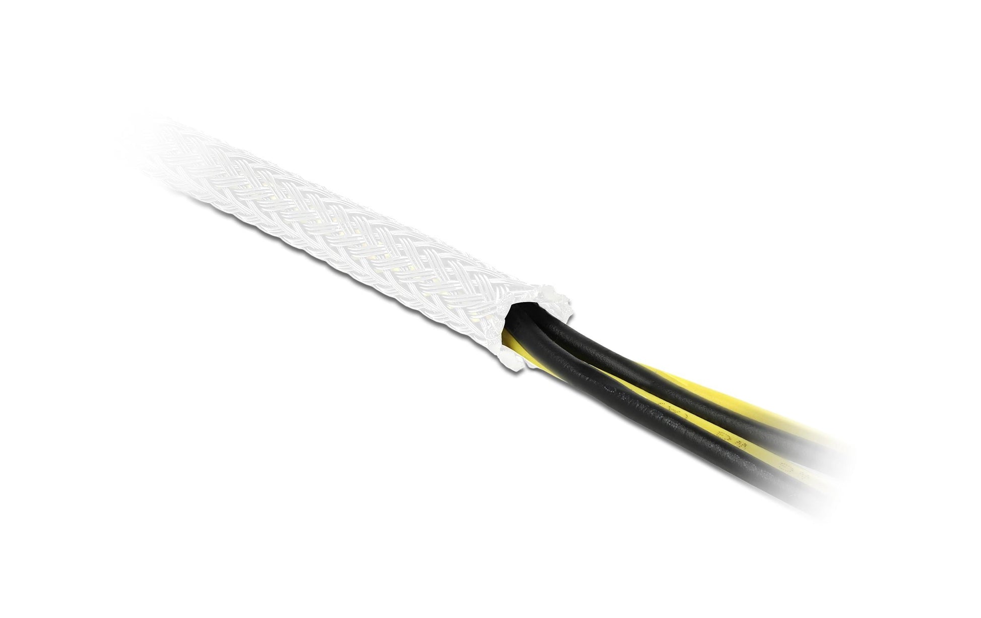 DeLOCK Kabelschlauch – Ø 25 mm – 10 m – Polyester – Weiss, zuschneidbar