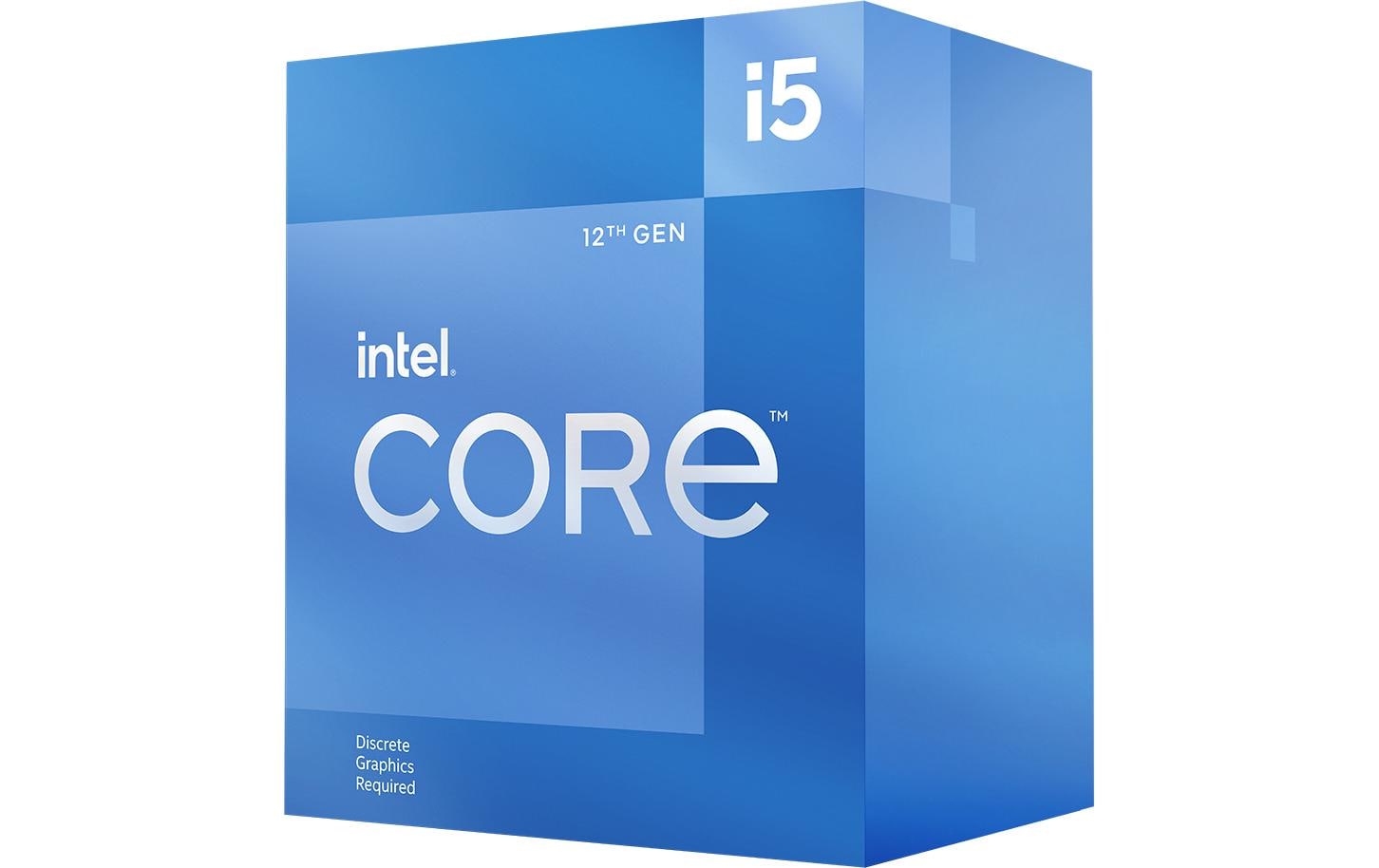 Intel Core i5-12400F Prozessor – LGA 1700, 6 Kerne, 12 Threads, 2,5/4,4 GHz, 65 W, Box, Kühler inkl.