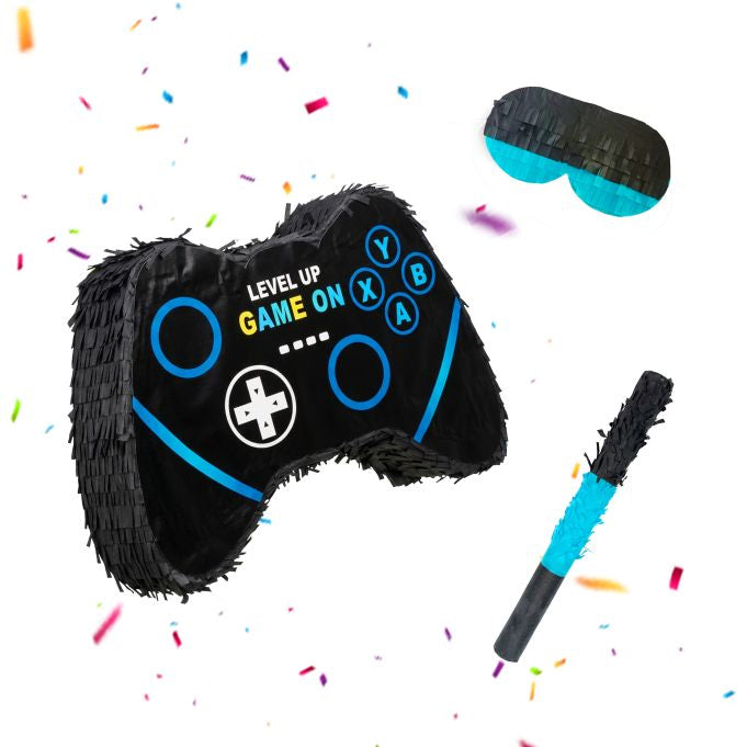 Relaxdays Pinata Gaming – mehrfarbig – 40 × 7 cm – Papier/Karton/Kunststoff