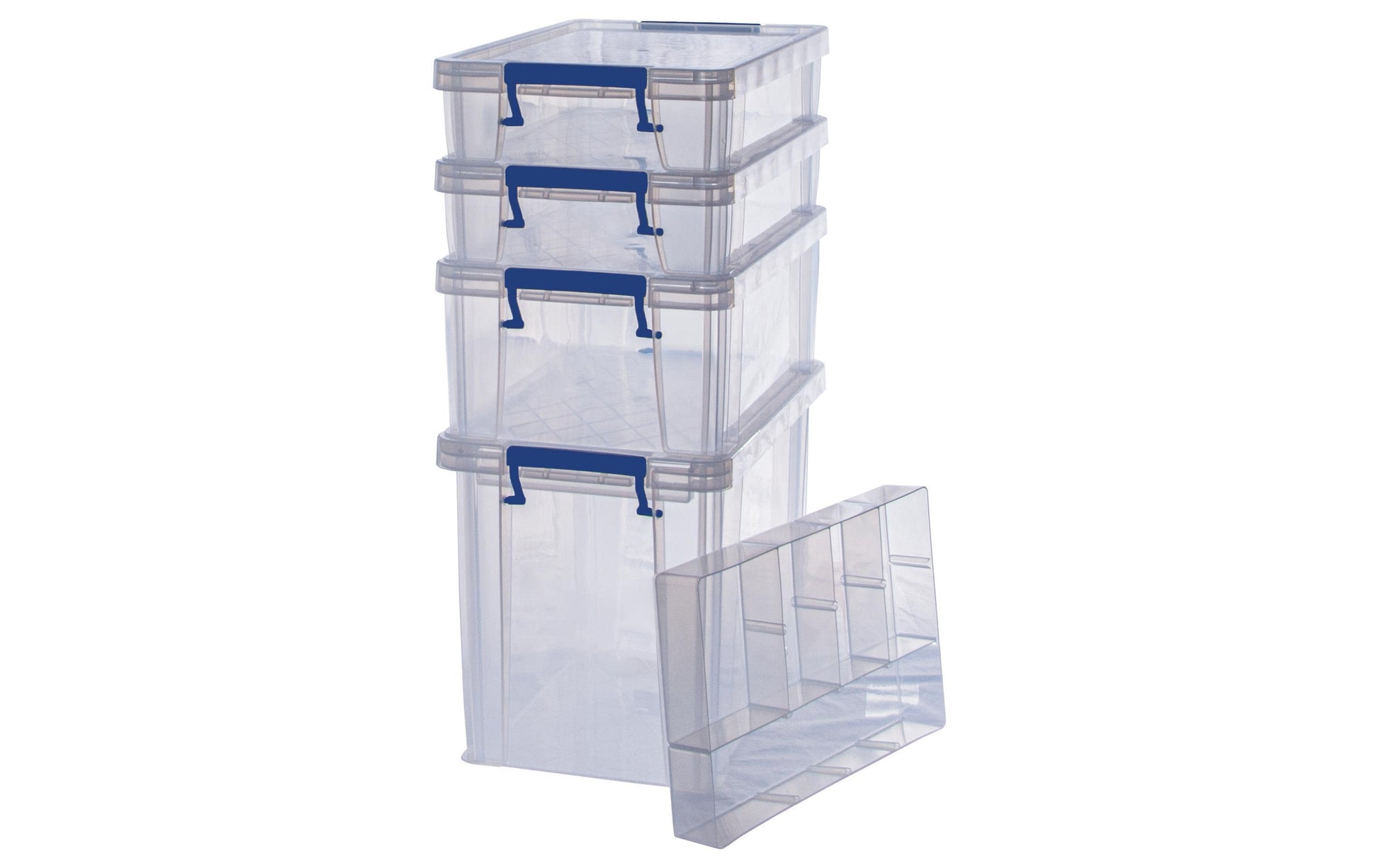Fellowes Aufbewahrungsbox – Kunststoff, Transparent, 29,5 × 29 × 25,5 cm