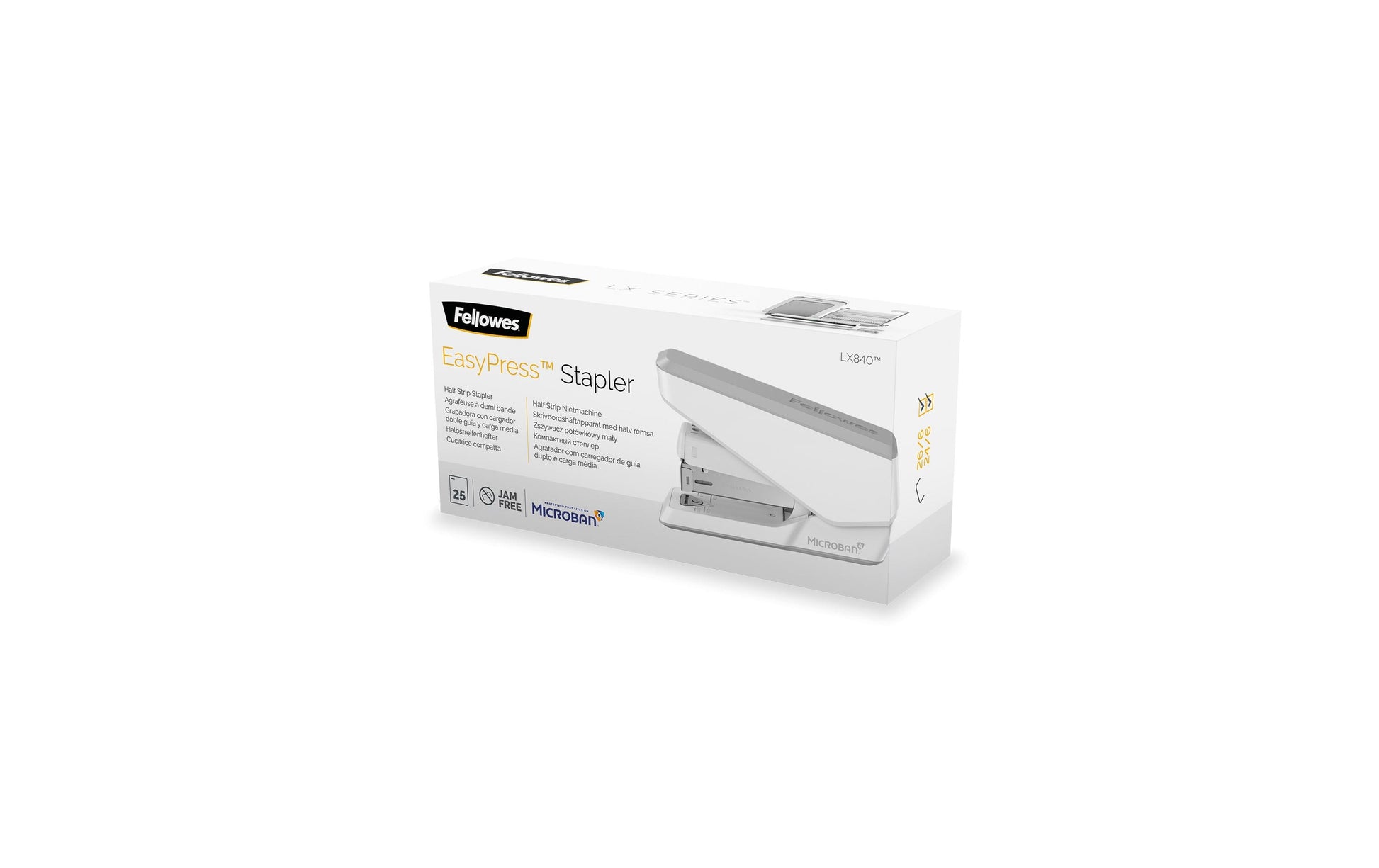 Fellowes LX840 Heftgerät – 25 Blatt, Weiss