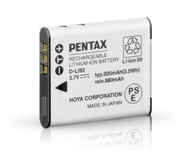 Pentax D-LI92 Lithium-Ionen-Akku – 740 mAh, 3,7 V – für Pentax WG-50, WG-30, WG-20 und andere