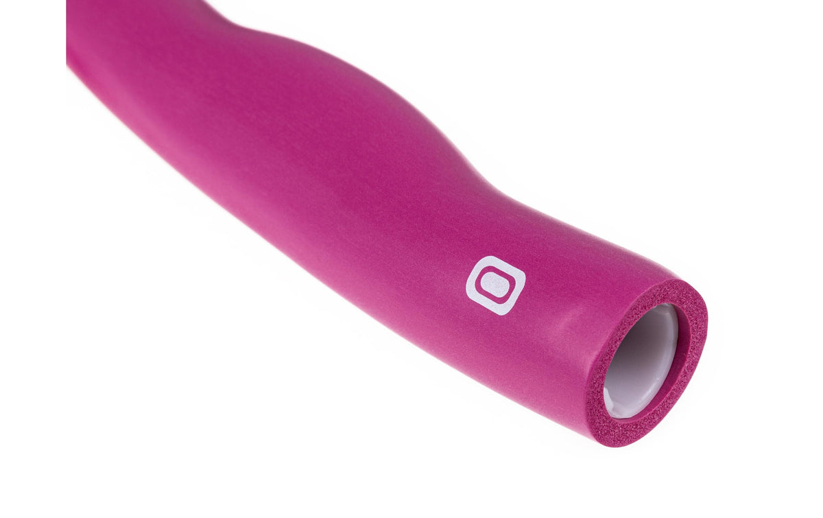 KOOR Hula Hoop – Ø 100 cm – 1,5 kg, Rohr-Ø 3,5 cm, 8-teilig – zusammenklappbar – grau/pink