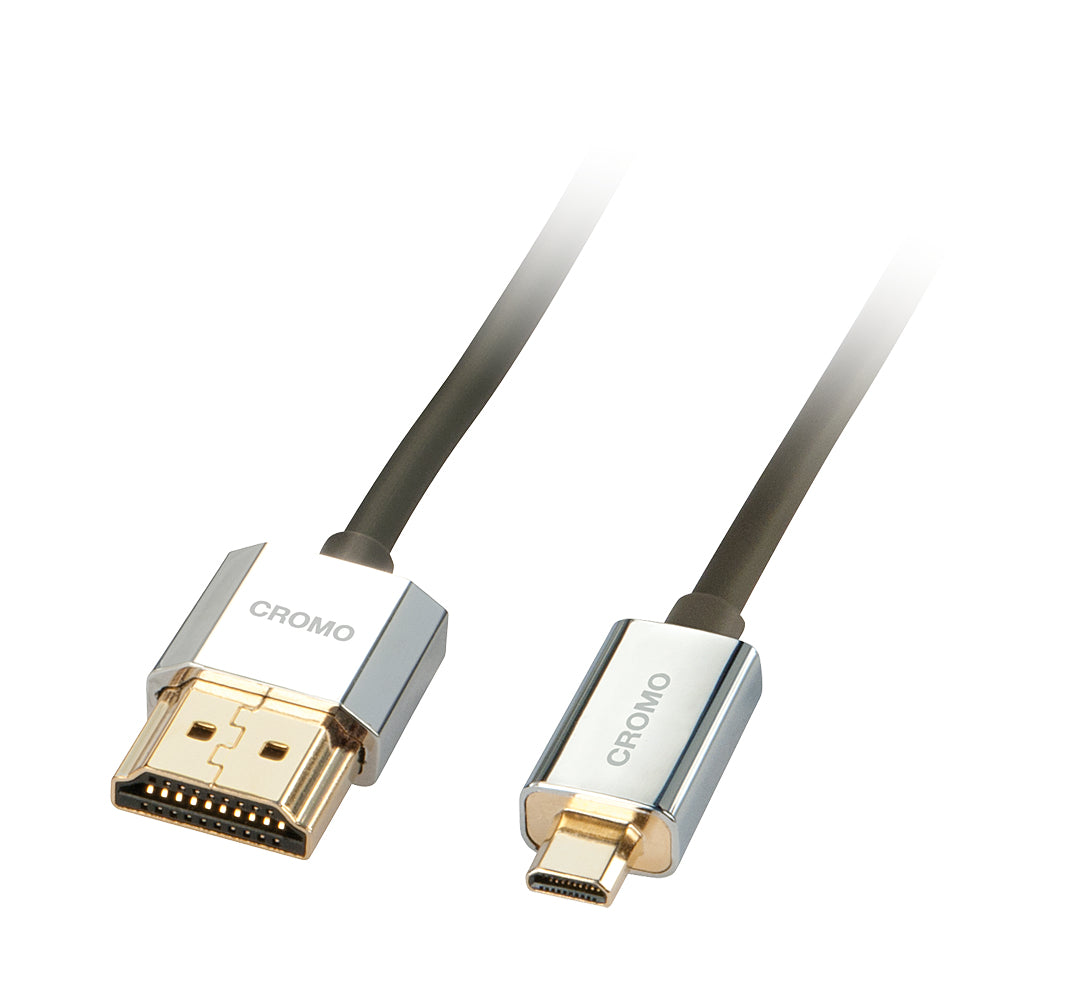 Lindy HDMI-Kabel, Micro HDMI, Schwarz, CROMO