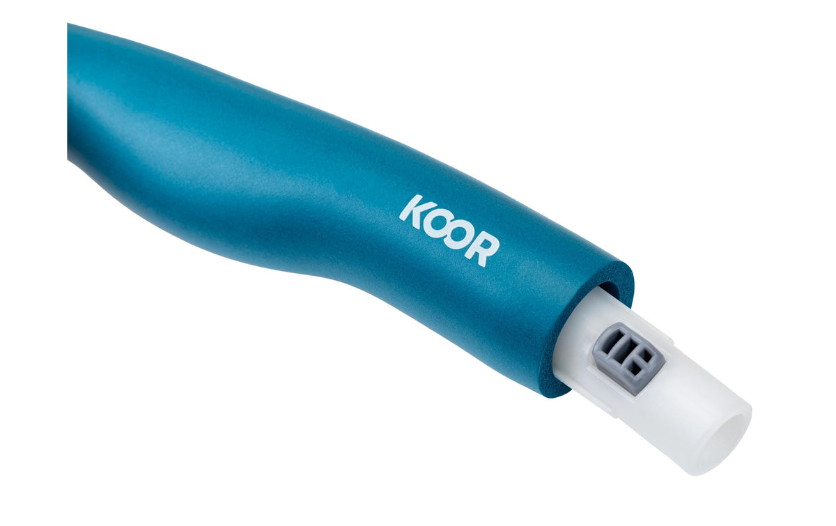 KOOR Hula-Hoop – Ø 100 cm – 1,5 kg, Rohr-Ø 3,5 cm – grau/blau