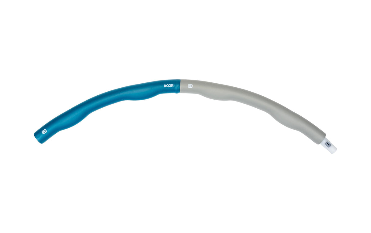 KOOR Hula-Hoop – Ø 100 cm – 1,5 kg, Rohr-Ø 3,5 cm – grau/blau