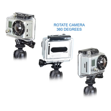 RAM Mounts RAP-B-202U-GOP1 Top-Halterung – für GoPro Hero, GoPro Session, Garmin Virb und andere – Schwarz