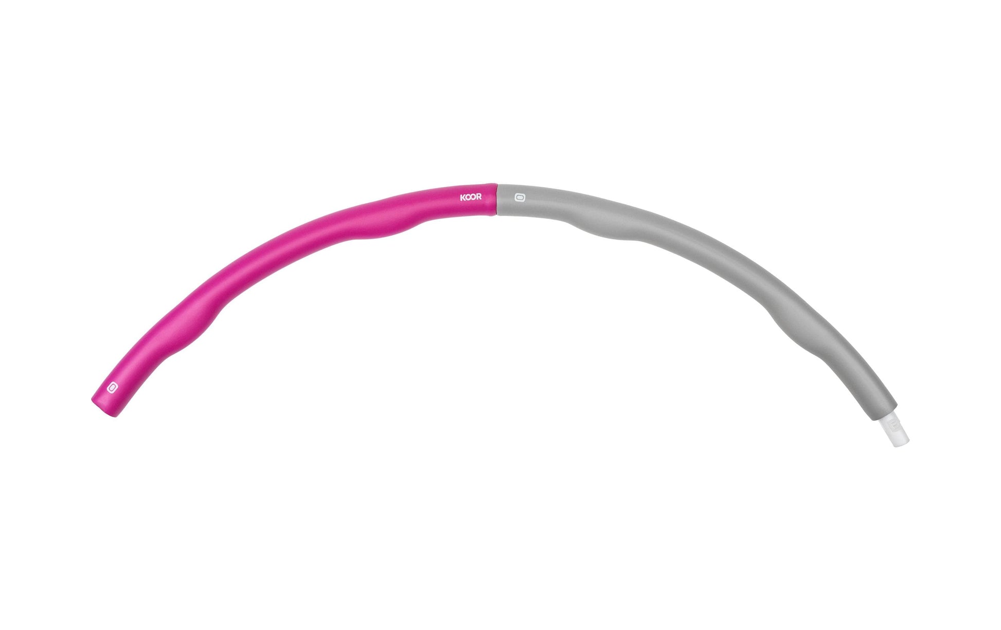 KOOR Hula Hoop – 100 cm, 1,8 kg, 6 Segmente – grau, pink