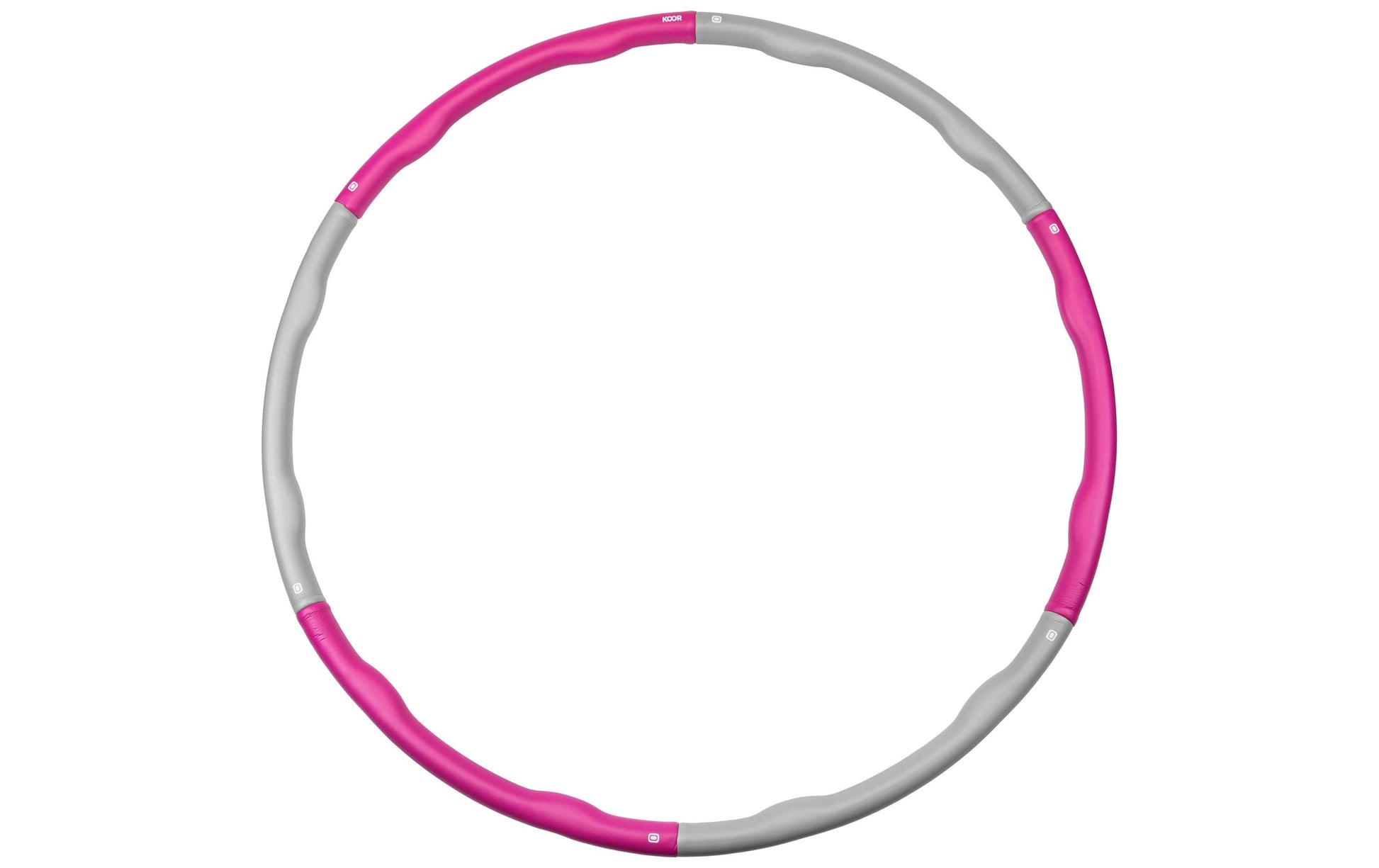 KOOR Hula-Hoop – 100 cm, 1,5 kg – grau/pink