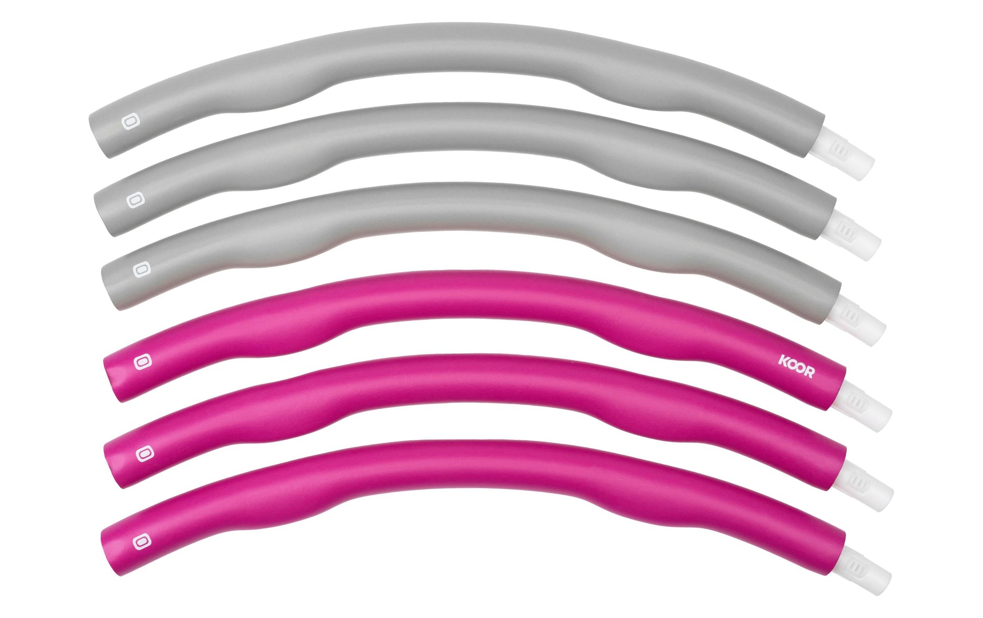 KOOR Hula-Hoop – 100 cm, 1,5 kg – grau/pink