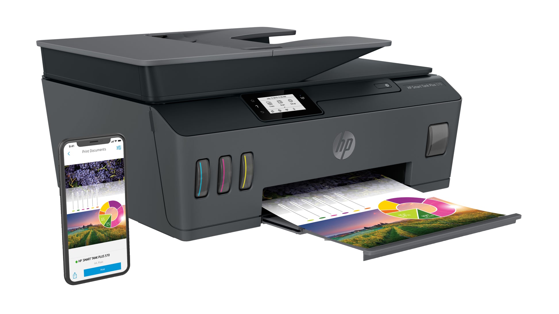 HP Epson Smart Tank Plus 570 – Farbiges Tintenstrahl-MFP A4 – ADF