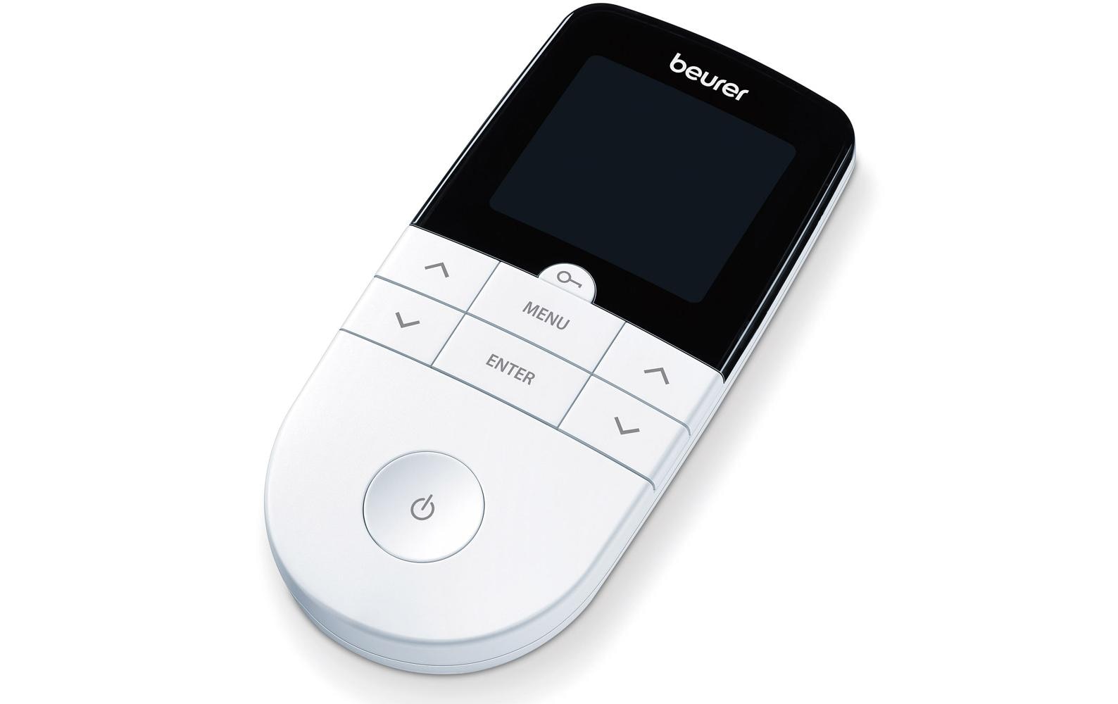 Beurer Massagegerät (elektrisch) EM49 – TENS, EMS, 64 Programme – Batteriebetrieb – Schwarz, Weiss