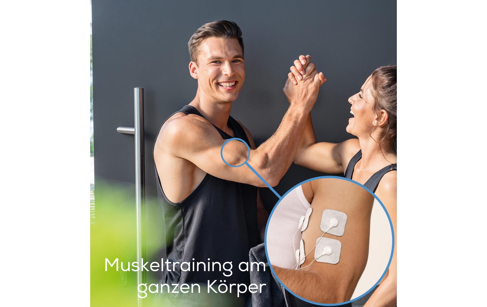 Beurer Massagegerät (elektrisch) EM49 – TENS, EMS, 64 Programme – Batteriebetrieb – Schwarz, Weiss
