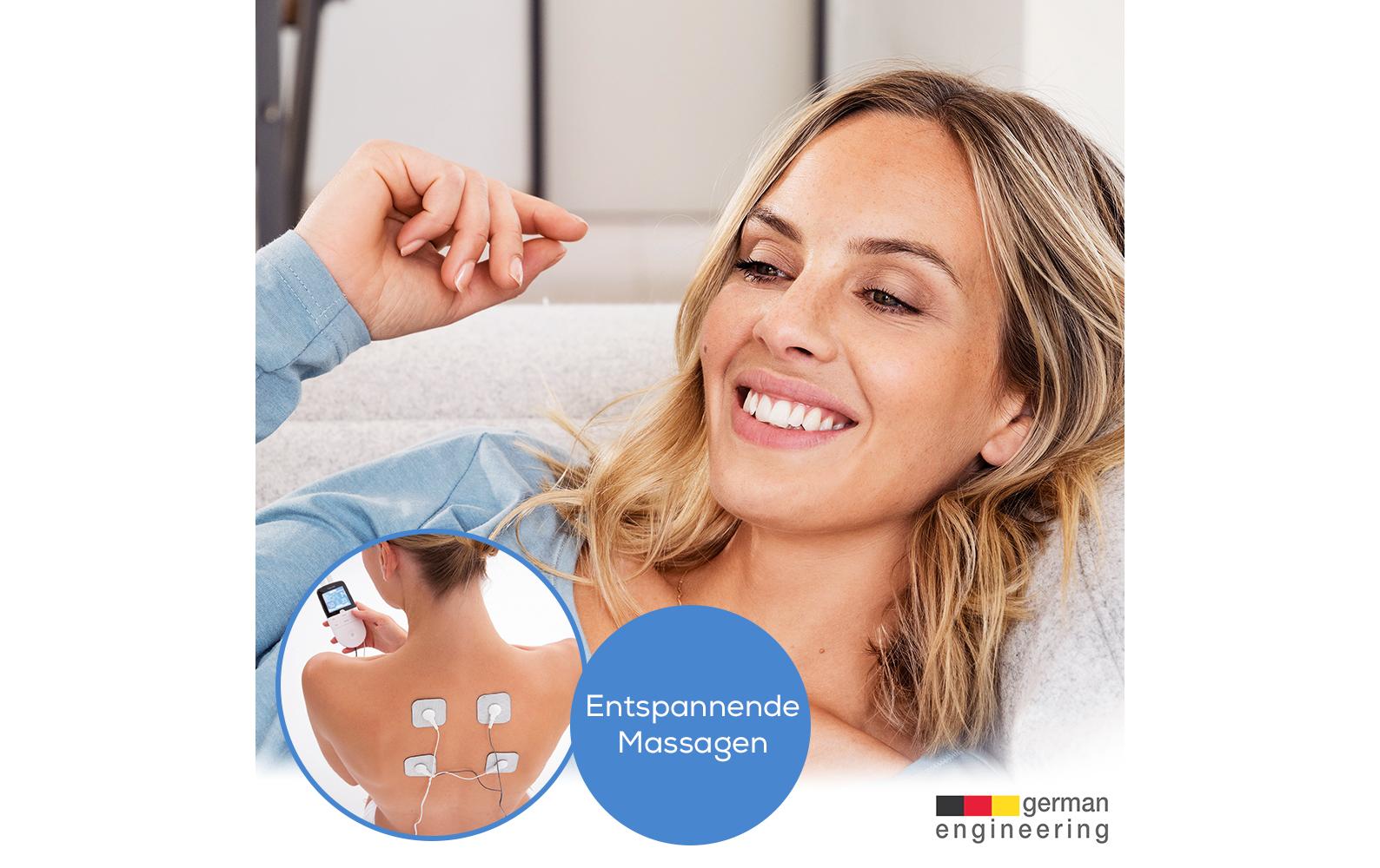 Beurer Massagegerät (elektrisch) EM49 – TENS, EMS, 64 Programme – Batteriebetrieb – Schwarz, Weiss