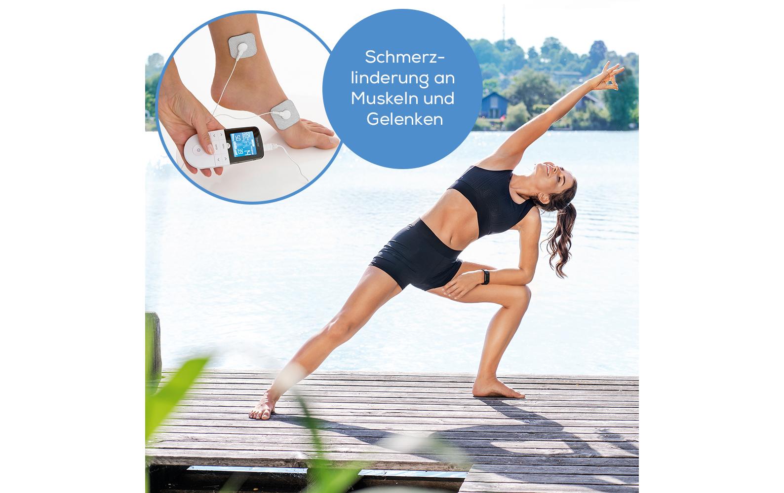 Beurer Massagegerät (elektrisch) EM49 – TENS, EMS, 64 Programme – Batteriebetrieb – Schwarz, Weiss