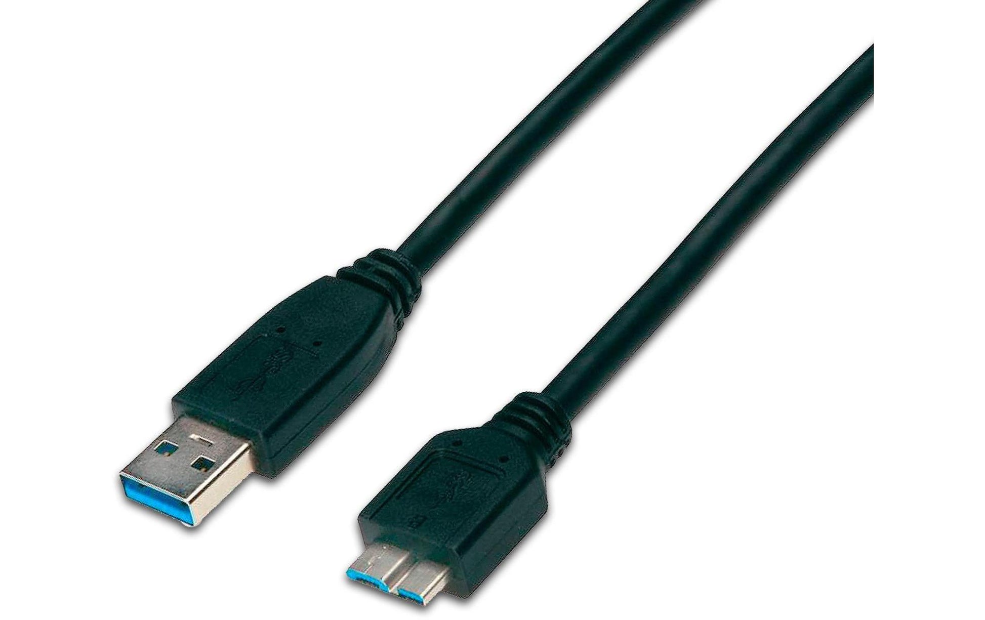 Wirewin USB-A auf Micro-USB-B Kabel – USB 3.2 Gen 1 (5 Gbit/s) – 1 m – Schwarz