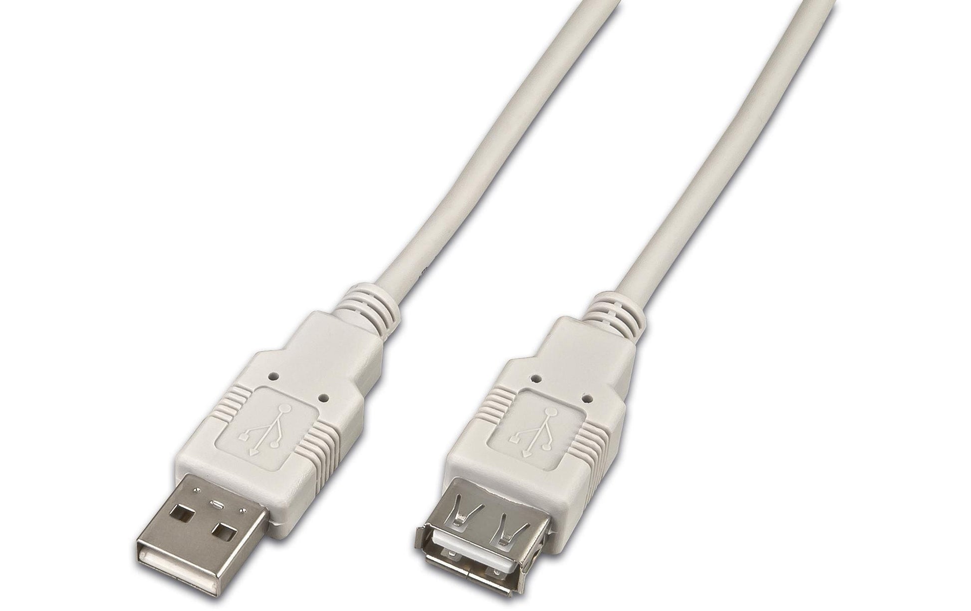 Wirewin USB-A Verlängerungskabel (Stecker auf Buchse) – USB 2.0 (480 Mbit/s) – 3 m – Grau