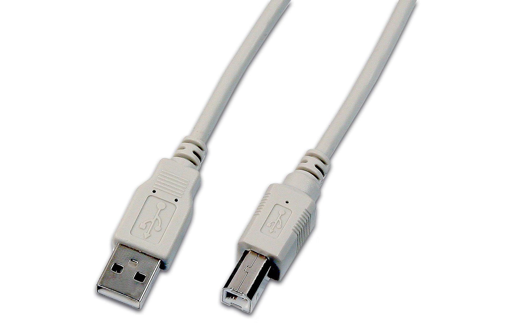 Wirewin USB-A auf USB-B Kabel – USB 2.0 (480 Mbit/s) – 5 m – Goldbeschichtete Kontakte – Grau