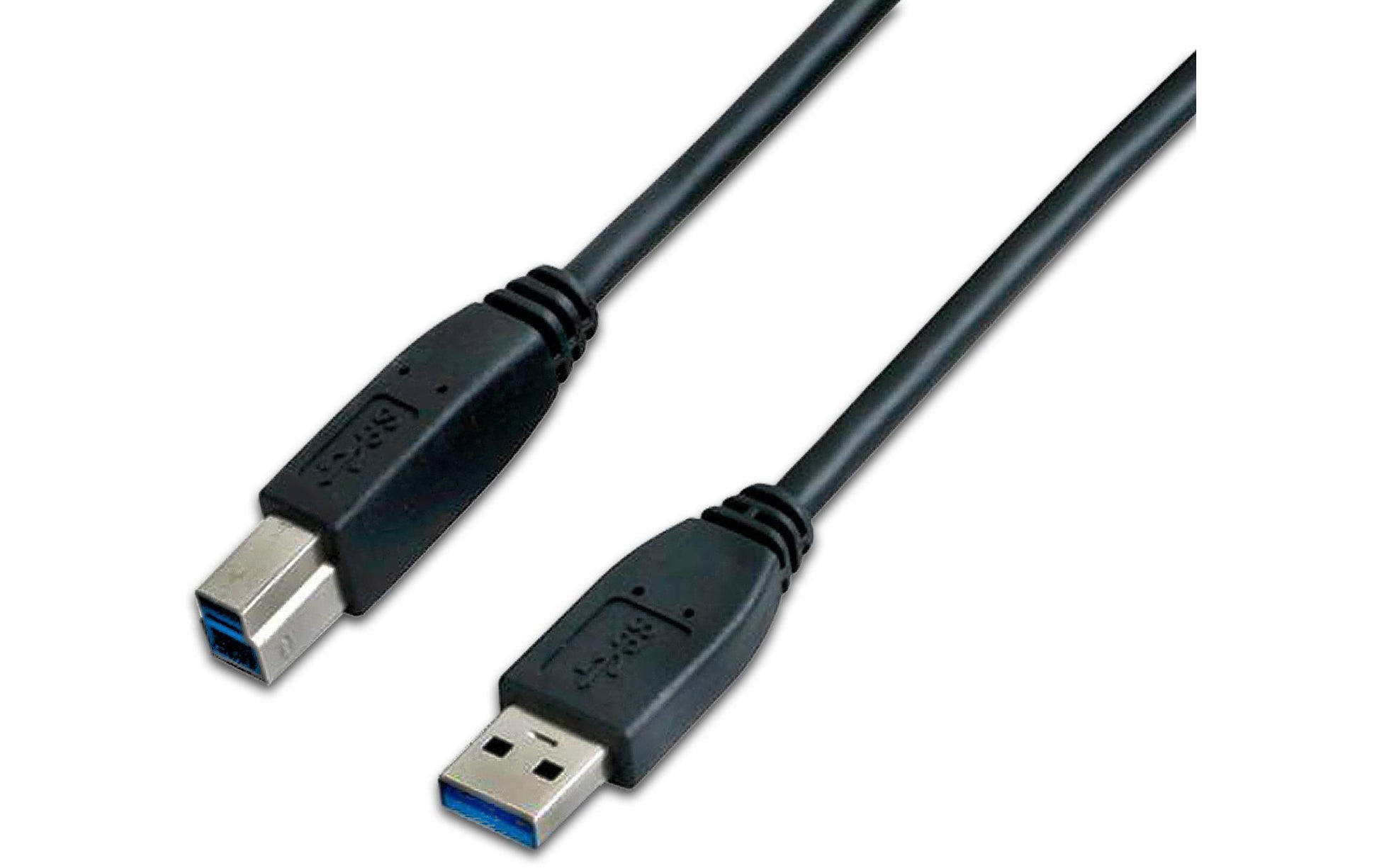 Wirewin USB-A auf USB-B Kabel – USB 3.2 Gen 1 (5 Gbit/s) – 1,8 m – Schwarz