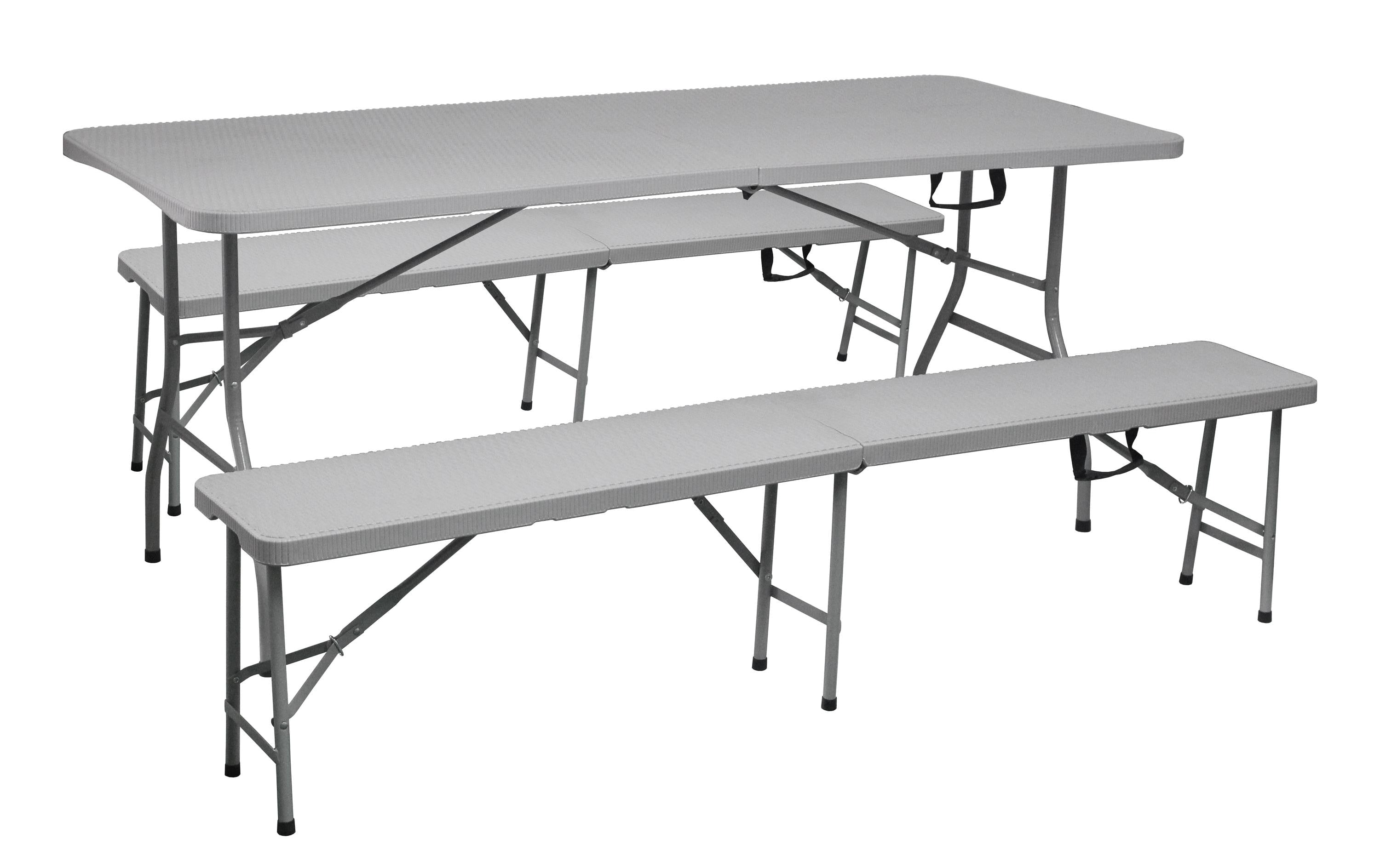 Innovesta Bistro-Set – Grau – Metall – Tisch 180 × 74 × 74 cm – klappbar