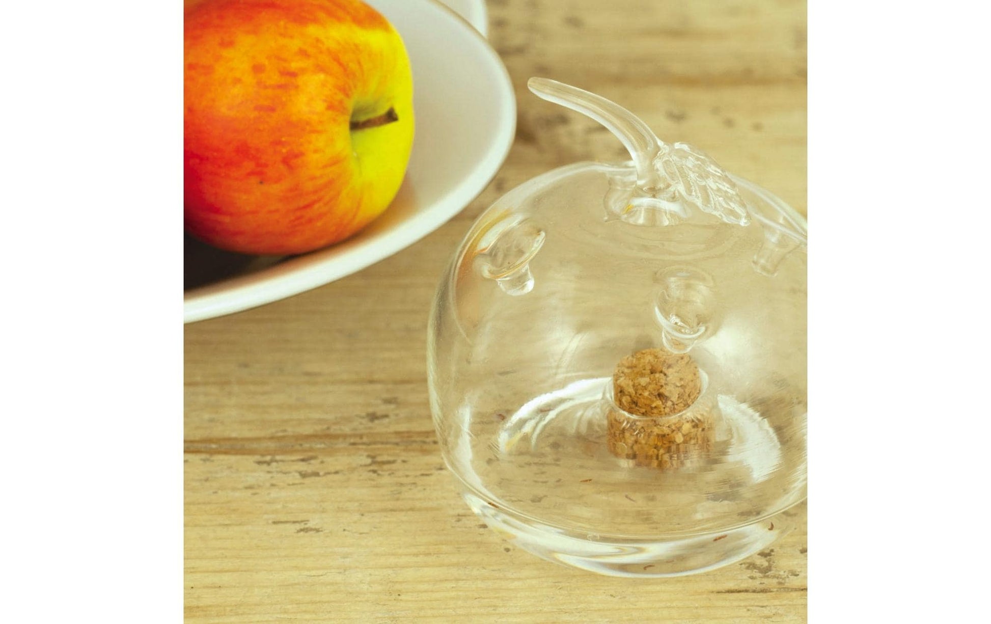 Esschert Design Insektenfalle Apfel – 0,9 × 1,0 cm – transparent – Glas – für Fluginsekten