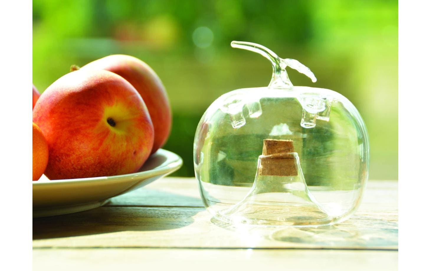 Esschert Design Insektenfalle Apfel – 0,9 × 1,0 cm – transparent – Glas – für Fluginsekten