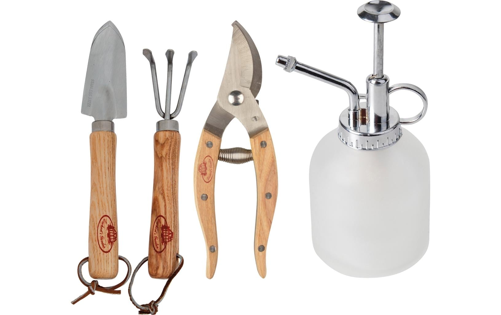 Esschert Design Zimmepflanzenset, Edelstahl, Holzgriff, Schnittbreite 50 mm, 4 Stk.