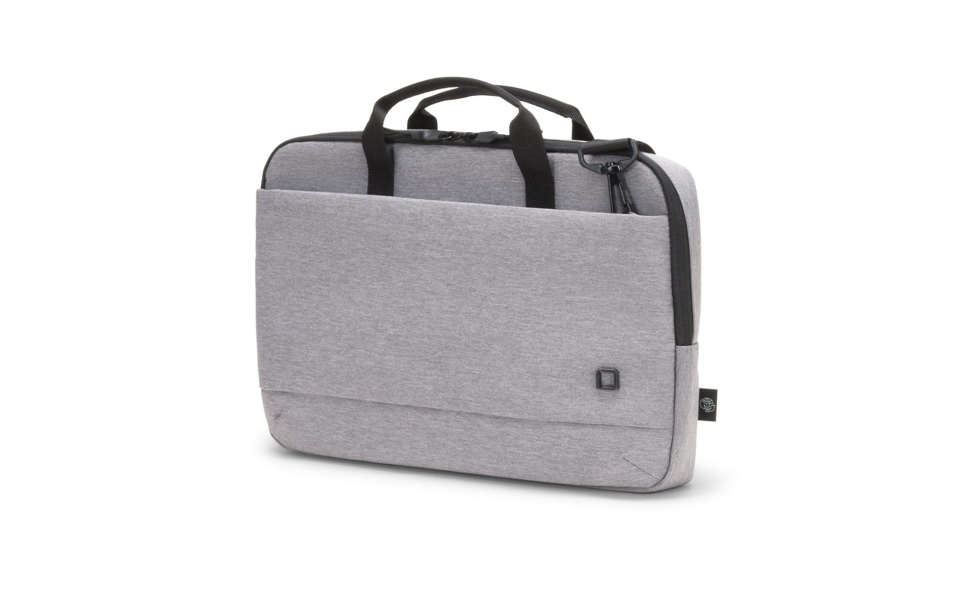 DICOTA Notebook-Tasche bis 15,6" – aus recyceltem PET, mit Schultergurt – Hellgrau